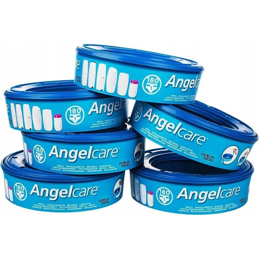 Angelcare Cartucce di ricambio Angelcare 1×6 pezzi, cartucce di ricambio per cestelli