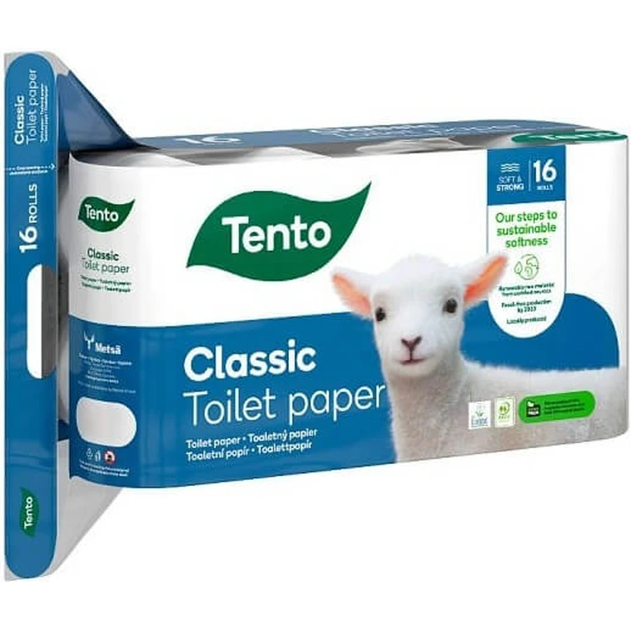 Ce papier hygiénique Classic 3vr 1×16 pcs, papier hygiénique 3 plis