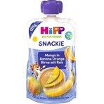 HiPP BIO KINDER Banana Arancia Pera Mango Pera Riso 1×120 g, frutta e cereali, 12m+