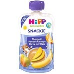 HiPP BIO KINDER Banana Arancia Pera Mango Pera Riso 1×120 g, frutta e cereali, 12m+