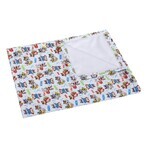 Children's blanket BÁRA 5284/424 75x100 white/superhero animals 1×1 pc, baby blanket