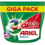 Ariel All-in-1 PODS All-in-1 PODS Extra Clean, Capsules de gel de lavage, 60 Capsules de gel de lavage 1×60 pcs, Capsules de gel de lavage