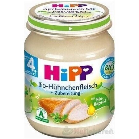 HiPP Purè di tacchino biologico 1×125 g, antipasto di carne per bambini