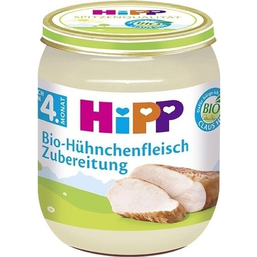 HiPP Purè di tacchino biologico 1×125 g, antipasto di carne per bambini