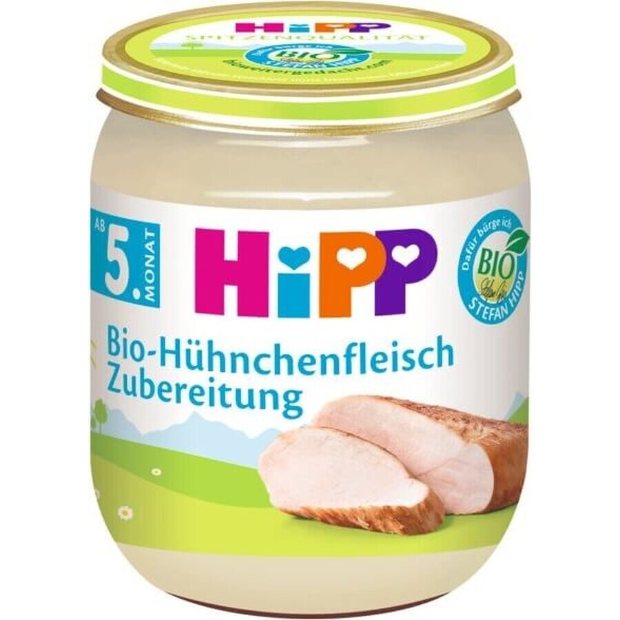 HiPP Purè di tacchino biologico 1×125 g, antipasto di carne per bambini