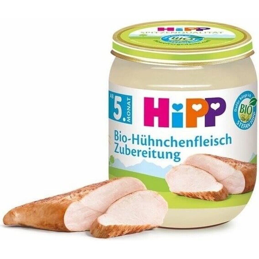 HiPP Purè di tacchino biologico 1×125 g, antipasto di carne per bambini