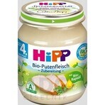 HiPP Purè di tacchino biologico 1×125 g, antipasto di carne per bambini