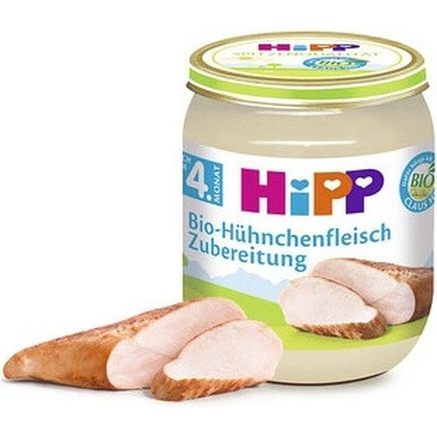 HiPP Purè di tacchino biologico 1×125 g, antipasto di carne per bambini