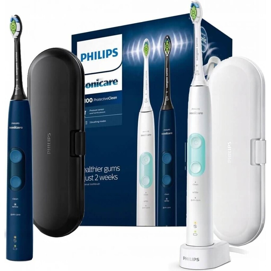 Philips Sonicare 5100 HX6851/34 1+1 1×1 Set, Schallzahnbürste 2 Stück