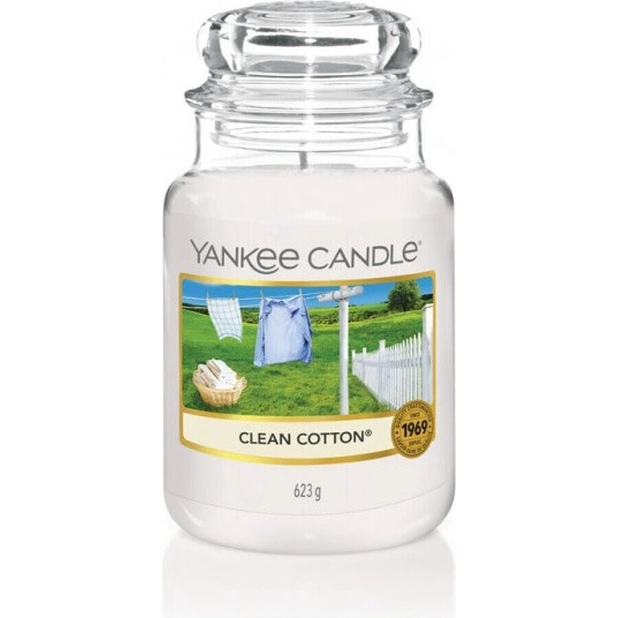 Yankee Candle - Großes Geschenkset 1×567g saubere Baumwollkerze mit Sharpie-Federn, Duftkerze