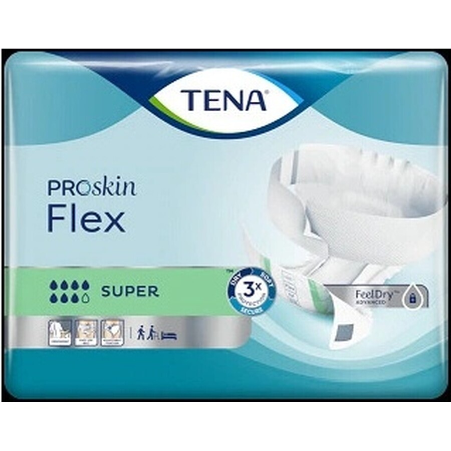 TENA Flex Super S 1×30 buc, chiloți pentru incontinență cu talie cu eliberare rapidă