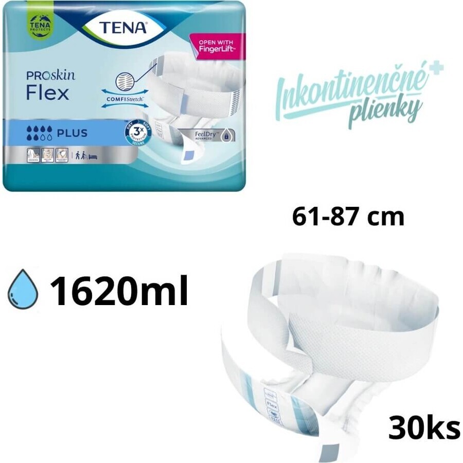 TENA Flex Super S 1×30 buc, chiloți pentru incontinență cu talie cu eliberare rapidă