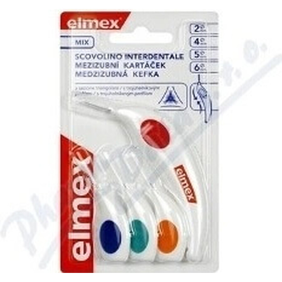 Elmex interdental toothbrush 2, 4, 5, 6mm mix 1×4 pcs