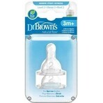 Dr.BROWN'S OPTIONS+ LEVEL 2 1×2, schmal, Silikon-Sauger 3m+