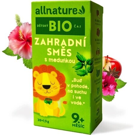 Allnature Bio Kindertee Gartenmischung mit Honigtau 20×1,5 g, Früchtetee