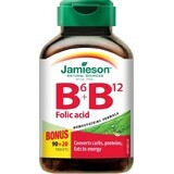 JAMIESON VITAMINE B6, B12 EN FOLIC ACID 1×90+20 tbl, voedingssupplement