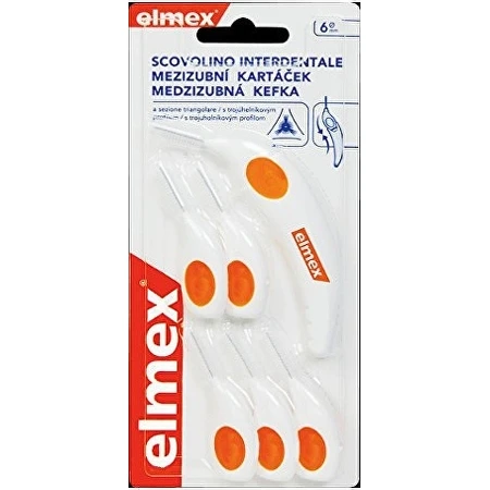 ELMEX INTERDENTAL Interdentale ragers nr.6 oranje 1×4 stuks, interdentale ragers