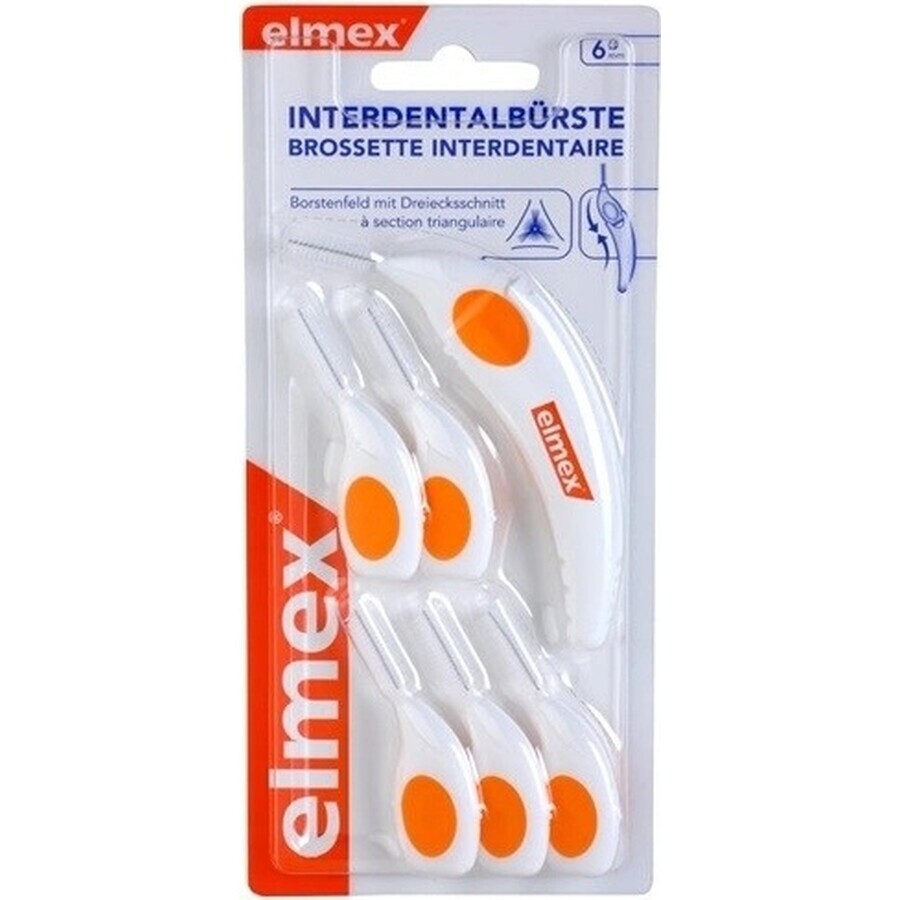 ELMEX INTERDENTAL Interdental brushes nr.6 orange 1×4 pcs, interdental brushes