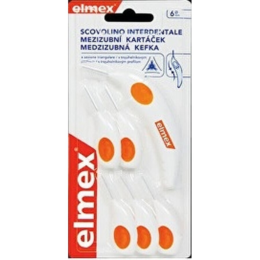 ELMEX INTERDENTAL Interdental brushes nr.6 orange 1×4 pcs, interdental brushes