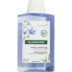 KLORANE Bio-Flachs-Shampoo 1×200ml, Shampoo für feines Haar ohne Volumen