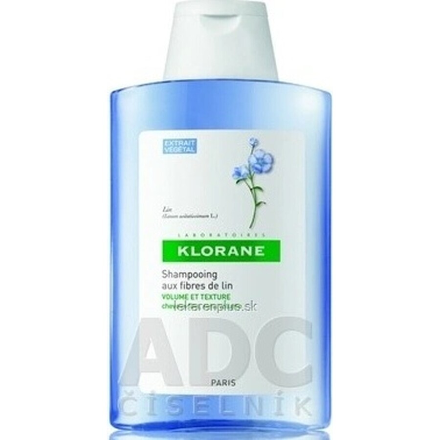 KLORANE Bio-Flachs-Shampoo 1×200ml, Shampoo für feines Haar ohne Volumen