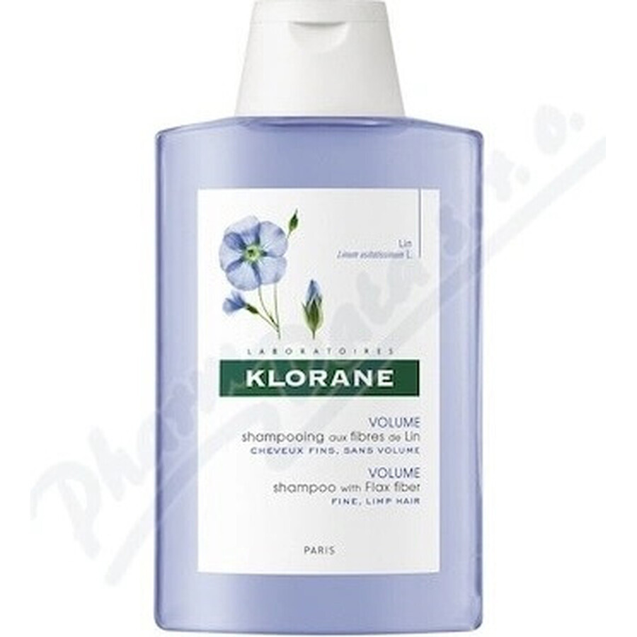 KLORANE Bio-Flachs-Shampoo 1×200ml, Shampoo für feines Haar ohne Volumen