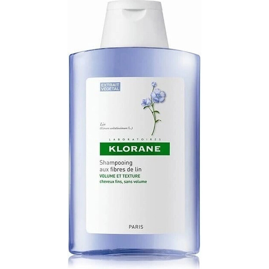 KLORANE Bio-Flachs-Shampoo 1×200ml, Shampoo für feines Haar ohne Volumen