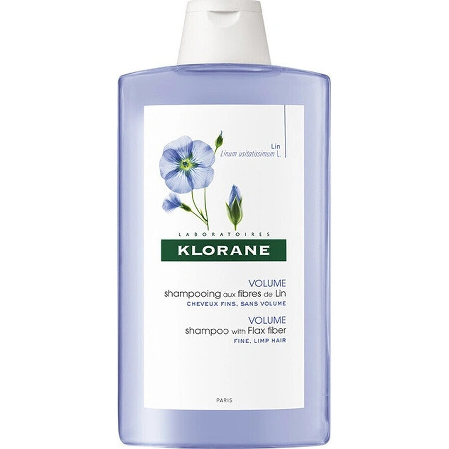 KLORANE Bio-Flachs-Shampoo 1×200ml, Shampoo für feines Haar ohne Volumen