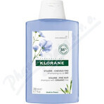 KLORANE Bio-Flachs-Shampoo 1×200ml, Shampoo für feines Haar ohne Volumen