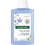 KLORANE Bio-Flachs-Shampoo 1×200ml, Shampoo für feines Haar ohne Volumen