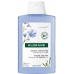 KLORANE Bio-Flachs-Shampoo 1×200ml, Shampoo für feines Haar ohne Volumen