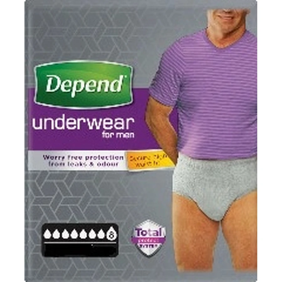 DEPEND SUPER L/XL für Männer 1x9 Stück, elastische Slips, Hüftumfang 95-150 cm
