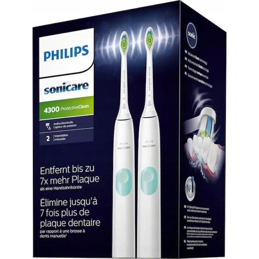 Philips Sonicare 4300 HX6807/35 1+1 1×1 Set, Schallzahnbürste 2 Stück