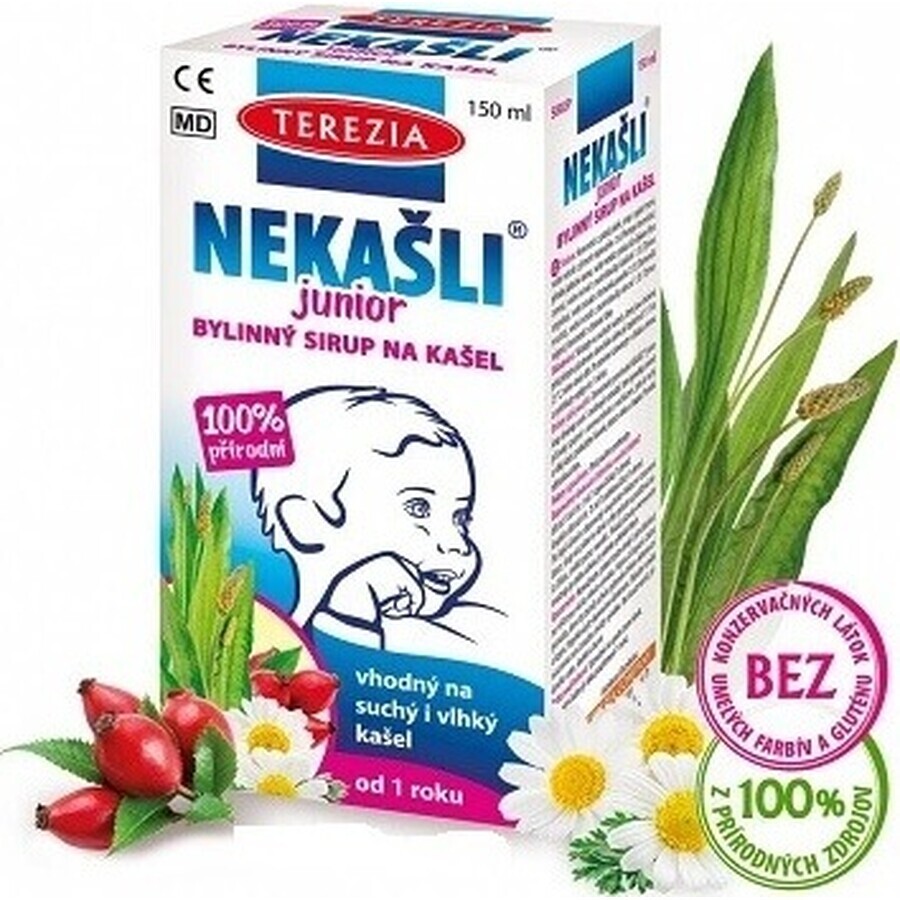 TEREZIA NEKAŠLI JUNIOR sirop contre la toux à base de plantes 1×150 ml, sirop