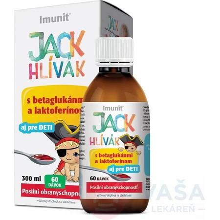 HLIVA JACK JACK JACK JARABE Glucanos, Lactoferrina-Imune 1×300 ml, jarabe para niños (60 dosis)