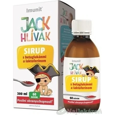 HLIVA JACK JACK JACK JARABE Glucanos, Lactoferrina-Imune 1×300 ml, jarabe para niños (60 dosis)