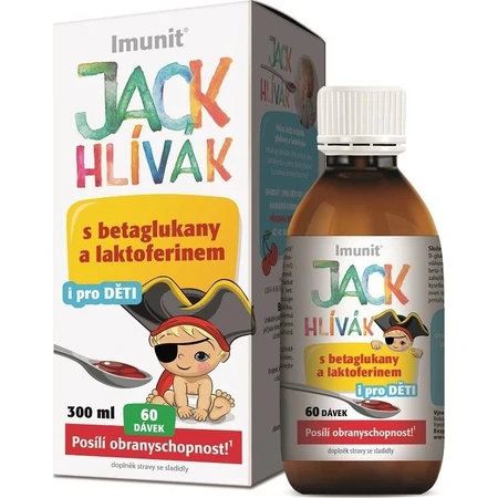 HLIVA JACK JACK JACK JARABE Glucanos, Lactoferrina-Imune 1×300 ml, jarabe para niños (60 dosis)