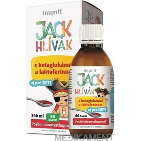 HLIVA JACK JACK JACK JARABE Glucanos, Lactoferrina-Imune 1×300 ml, jarabe para niños (60 dosis)