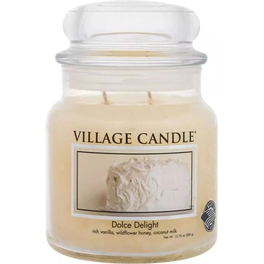 Village Candle Geurkaars in glas - Dolce Delight - Velvet Delight, medium 1×1 st, geurkaars in glas