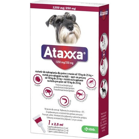 Ataxxa 1250 mg/250 mg (Hunde von 10 kg bis 25 kg) 1×2,5 ml, Lösung für Hunde