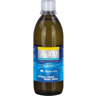 Pharma Activ Plata coloidal Ag100 1×500 ml, 20 ppm, plata coloidal