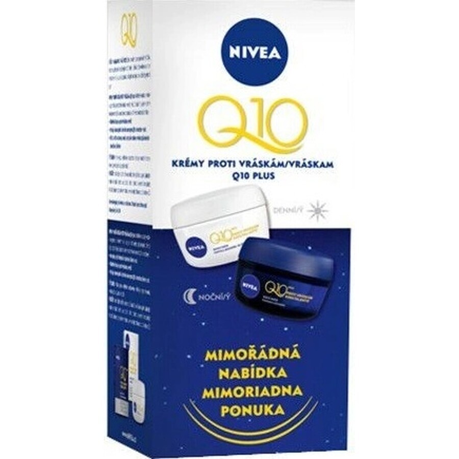 NIVEA Q10 POWER DUO Straffende Tages- und Nachtcreme 2×50 ml, Straffende Creme