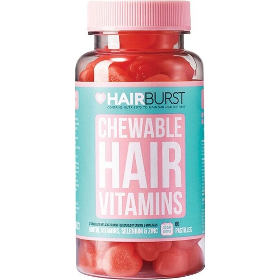 HAIRBURST kaubare Gummivitamine für das Haar in Herzform 1×60 Stück, kaubare Vitamine