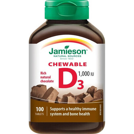 JAMIESON VITAMINE D3 1000 IU 1×180 cps, vitamine D3