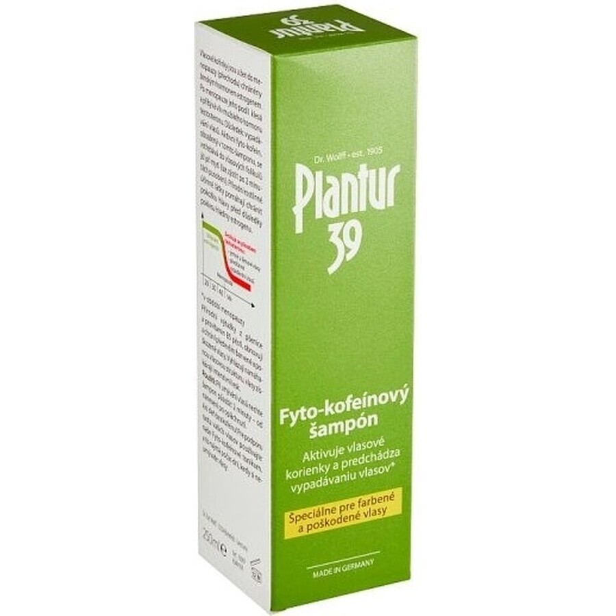 Plantur 39 Șampon cu fito-cafeină pentru păr vopsit 1×250 ml, șampon cu cafeină