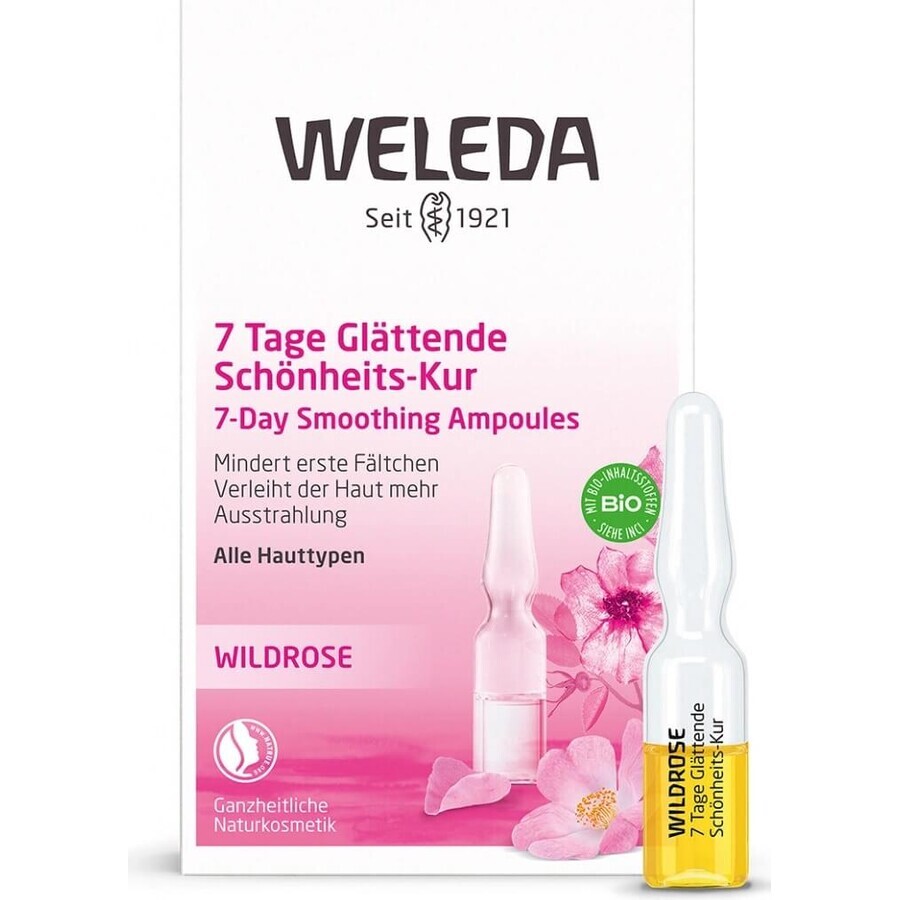 WELEDA ROSE Gesichtsöl in Fläschchen 7×0,8 ml, Gesichtsöl in Fläschchen