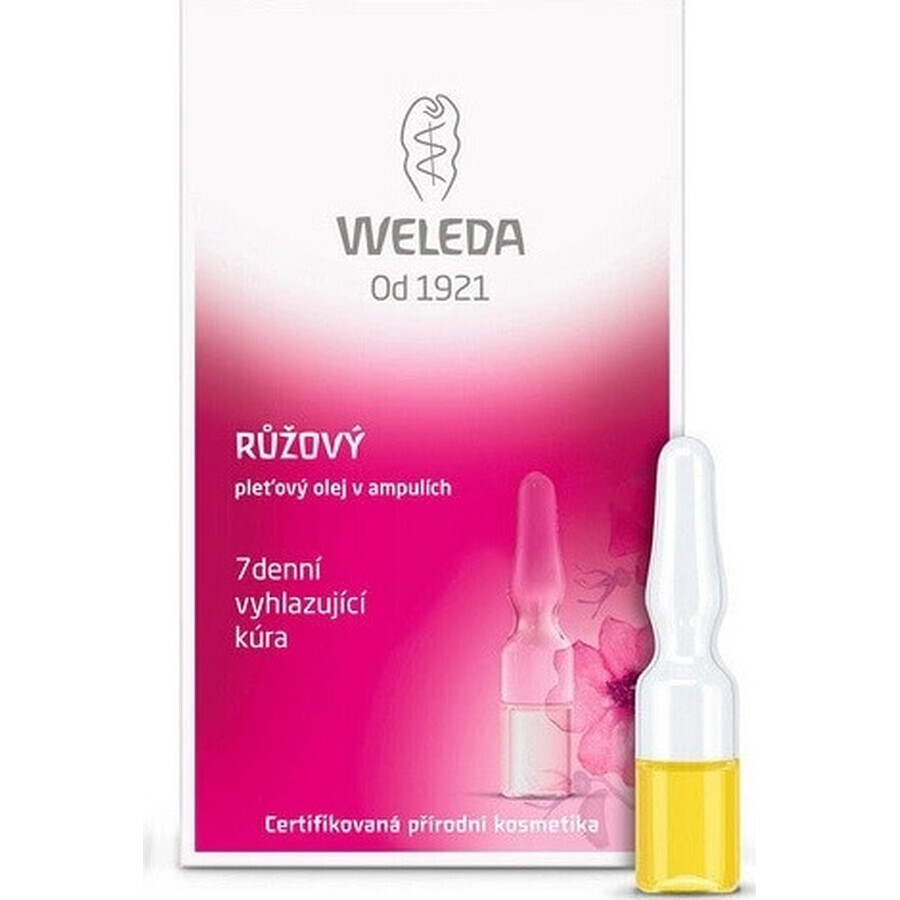 WELEDA ROSE Gesichtsöl in Fläschchen 7×0,8 ml, Gesichtsöl in Fläschchen