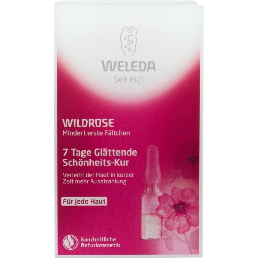 WELEDA ROSE Gesichtsöl in Fläschchen 7×0,8 ml, Gesichtsöl in Fläschchen