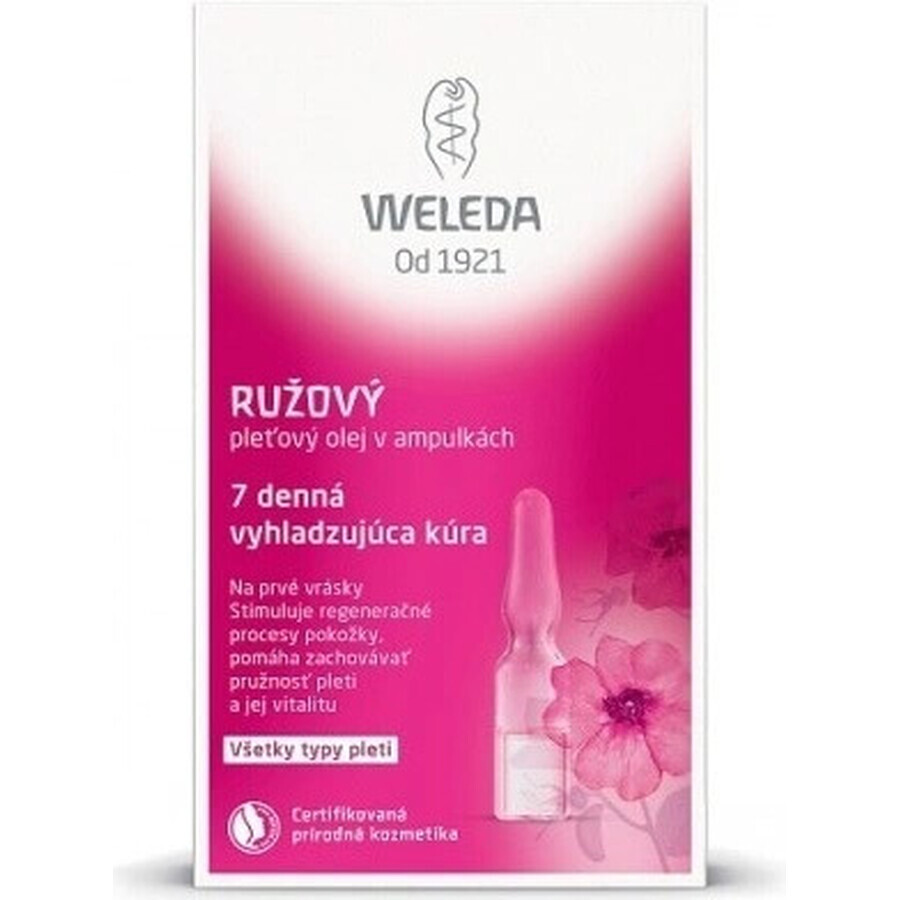 WELEDA ROSE Gesichtsöl in Fläschchen 7×0,8 ml, Gesichtsöl in Fläschchen