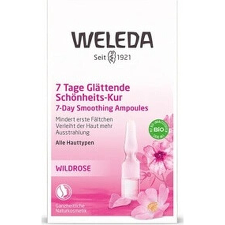 WELEDA ROSE Gesichtsöl in Fläschchen 7×0,8 ml, Gesichtsöl in Fläschchen